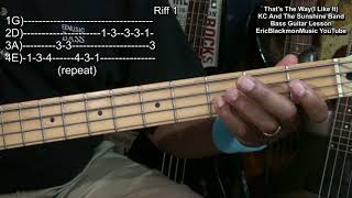 THAT'S THE WAY I LIKE IT KC \u0026 The Sunshine Band Bass Guitar Lesson @ericblackmonmusicbass9175