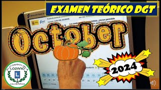 EXAMEN TEÓRICO DGT - OCTUBRE 2024