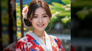 AI LookBook, Japanese Kimono Photo Model #ai #kimono #kimonotv