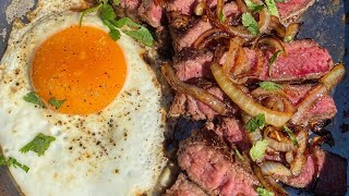 Steak and egg 🤣 for breakfast.