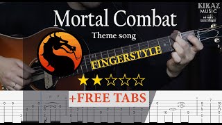 Mortal Kombat Theme | Fingerstyle Guitar Tutorial TAB|Разбор+ТАБЫ|Уроки гитары|