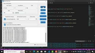 students registration form made by python tkinter, And by a database made by sqlite3 , #python