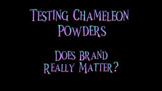 Is there a difference between Let's Resin, NicPro and unbranded chameleon mica powders?/ EP39