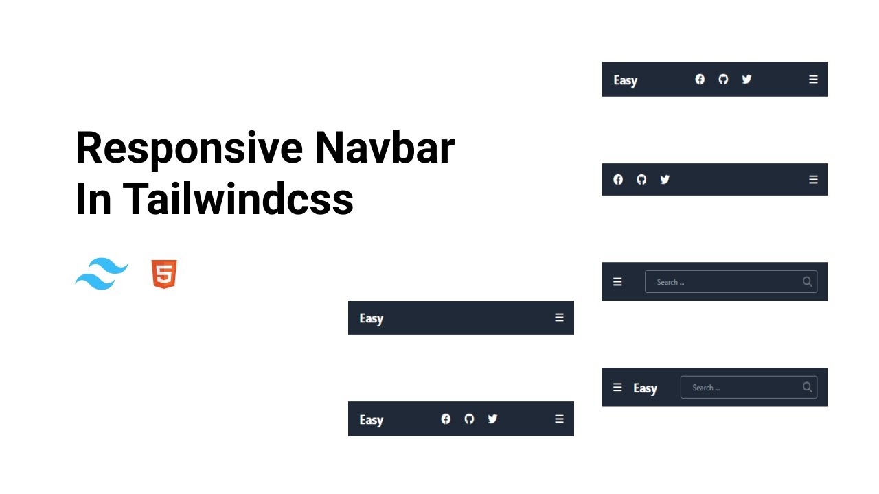 Responsive Navbar With Tailwind Css In Minutes Youtube