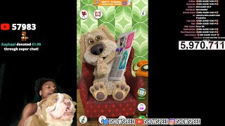 IShowSpeed Introduces Talking Ben To His Dog 😂