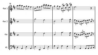 Doraemon Opening Theme String Quartet Music Sheet