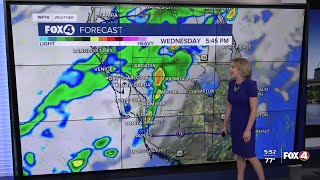 Showers and storms possible tomorrow afternoon