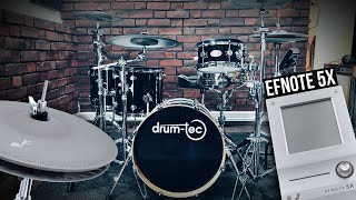 EFNOTE 5X electronic drum sound module demo with drum-tec diabolo e-drums