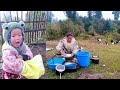 Mom & Son living in Old Shelter II Jina washing dishes in old Shelter@pastorallifeofnepal