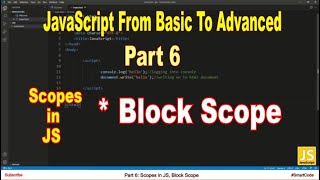 Scopes In JS, Block Scope | Part 6 | JavaScript | #SmartCode