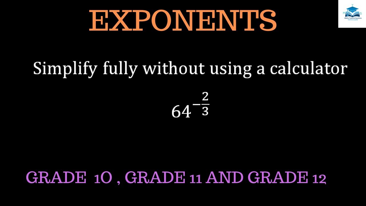 Exponent Simplification Indices Youtube