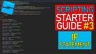 If Statements! Roblox Scripting Starter Guide Ep 3