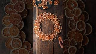 Make holiday wreaths with dehydrated oranges and star anise