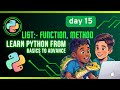 Python List Functions & Methods in One Go  | Complete List Tutorial for Beginners | Tuta Tech