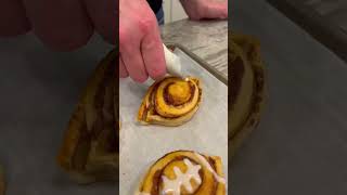 Football Shaped Cinnamon Rolls