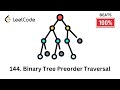 Leetcode 144. Binary Tree Preorder Traversal | Very Simple | Beats 100%