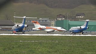 Airport Buochs 2019 Jan. - New PC-24's with other Pilatus Aircrafts and Guests - Part 1/2