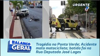 Tragédia na Ponta Verde; Acidente mata motociclista; batida foi na Rua Deputado José Lages