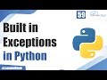 What are Python Errors and Built-in-Exceptions | Complete Python Tutorial