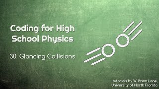 Coding for High School Physics 30 Glancing Collisions