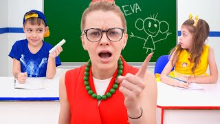 School stories for kids with Eva and Friends / Compilation video