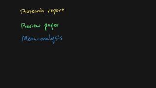 Research Methods - Chapter 02 - Types of Papers
