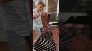 How to Cook Perfect Grilled Flank Steak (Bavette) - Vegetable Skewers - Purely Seasoning