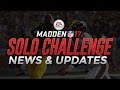 MADDEN 17 ULTIMATE TEAM SOLO CHALLENGE INFO - New Types of Solos and BONUSES!