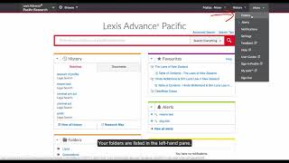 Discover Lexis Advance Work Folders