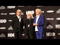 The Moody Blues speaks backstage at 2018 Rock Hall induction