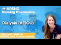 Dialysis AEIOU Nursing Mnemonics, Nursing School Study Tips