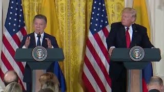 Trump News Conference With Columbian President Santos - Full Event