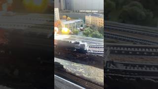 Amtrak Ballast Train And UP Intermodal Train #shorts #nscale #amtrak #unionpacific #modeltrains