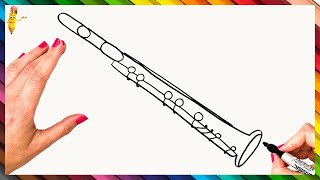 How To Draw A Clarinet Step By Step - Clarinet Drawing Easy