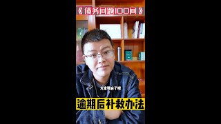 停息挂账 | 债务逾期后，不想烂征信，有什么补救措施？