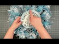 light up frosty winter wreath beautiful deco mesh woodland ruffle wreath tutorial