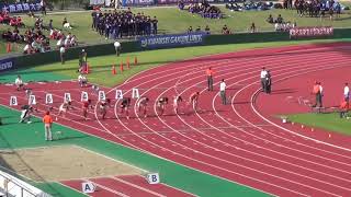 日本インカレ男子100m決勝