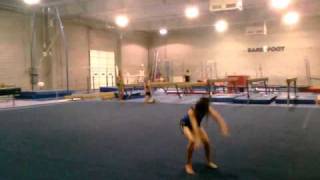 Gymnastics Raegan back handsprings