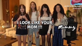 Valkyrae, TinaKitten, Leslie and emoru does height comparison