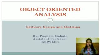 Object Oriented Analysis(OOA)