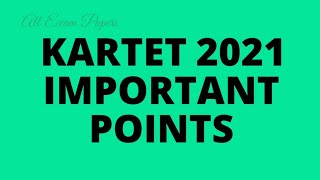 #kartet2021 #kartet #allexampapers KARTET 2021 Important Points |