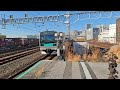 jr東日本e233系2000番台マト2編成（編成札残存・ワンマン運転非対応）　金町駅2番線発車　20250122 100122