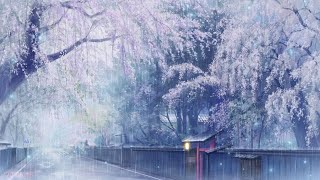 雨の音に癒される作業用ピアノBGM│美しい風景画と静かな音楽