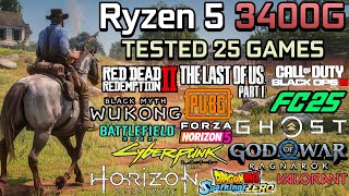 Ryzen 5 3400G : Test in 25 Games - Old CPU with APU is enough to run games in 2024? Yes!