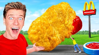 World’s Largest McDonalds Chicken Nugget ( World Record) + 7 GIANT Fast Food SEC