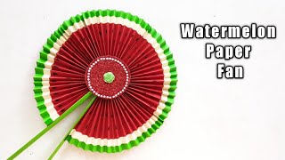Origami Paper Fan|Easy paper crafts|Watermelon Paper pop up Fan|Diy watermelon Hand fans |Paper toys