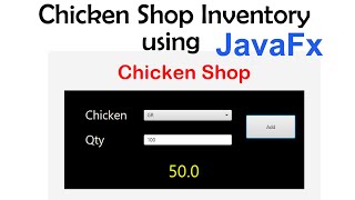 Chicken Shop Inventory using JavaFx