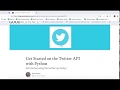 Twitter API with Python