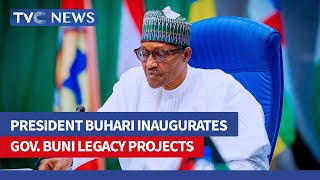 President Buhari Inaugurates Gov. Buni Legacy Projects During State Visit