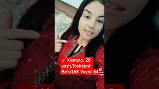 📌Kamola, 28 yosh,Toshkent Bo'yi 168Vazni 64